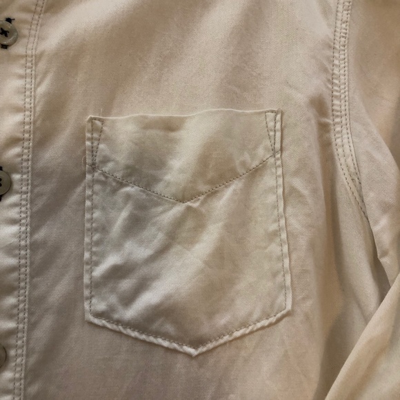 Men's Tommy Bahama White Lyocell/Cotton Shirt - Picture 10 of 16